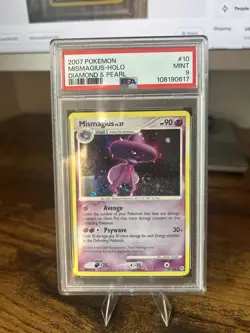 Pokemon Mismagius Holo Rare Diamond & Pearl PSA 9 #10/130 2007 TCG - Image 1