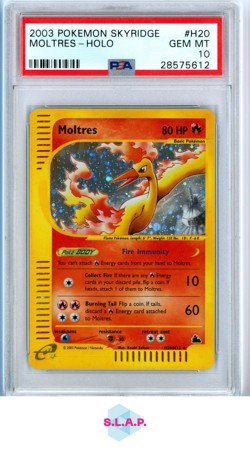 MOLTRES-HOLO POKEMON SKYRIDGE 2003 H20 PSA 10 - Image 1