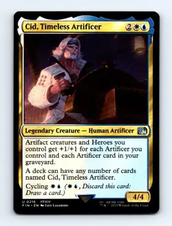 #216 2025 Final Fantasy / Cid, Timeless Artificer Uncommon - Image 1