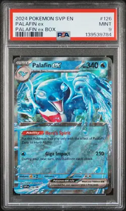Palafin EX 2024 Pokemon SVP EN-SV Black Star Promo #126 Foil PSA9 MINT - Image 1