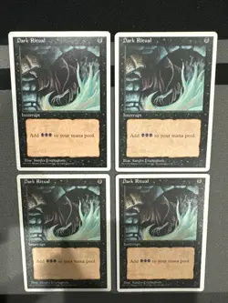 Dark Ritual X4 4th Edition Mtg Lot Heavy Play - Image 1