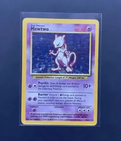 Pokemon Mewtu 10/102 Holo Rare Base Set 1999 Englisch - Image 1