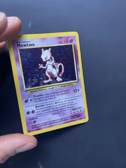 Pokemon Mewtu 10/102 Holo Rare Base Set 1999 Englisch - Image 2