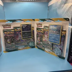 2 Pokemon SWSH Evolving Skies 3-Pack Blisters 1- Umbreon & 1-Escue - Image 1