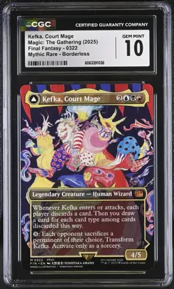 MTG Kefka, Court Mage (Borderless) - Final Fantasy - CGC Gem Mint 10 - Image 1