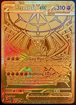 Pokemon Mega Zygarde ex Gold Hyper Rare 124/088 Perfect Order NM - Fast Ship - Image 1
