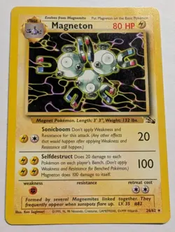 Pokemon Vintage Non-holo Rare Magneton 26/62 WoTC 1999 - Image 1
