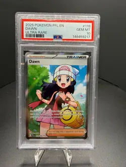 Dawn 118/094 (PSA 10) Ultra Rare Phantasmal Flames Holo Pokemon Card - Image 1