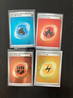 Pokemon 151 HD COSMOS energy HOLO Basic Energy SVE 002 003 004 006 water fire - Image 1