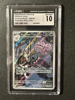 2025 Pokemon Team Rocket’s Weezing 199/182 CGC 10 #199 Destined Rivals - Image 1
