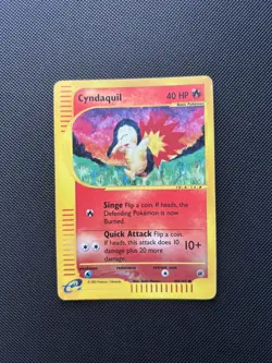 Pokemon Card Expedition Base Set Reverse Holo Cyndaquil 104/165 - Image 1