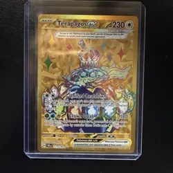 Full Art Holo Terapagos Ex #173 Stellar Crown Pokemon Card GOLD HYPER RARE🔥🔥 - Image 1