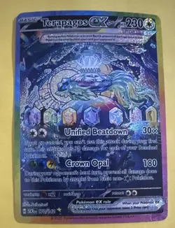 Pokemon Terapagos ex 170/142 Sv07: Stellar Crown Rare Holo EX 230 HP - Image 1