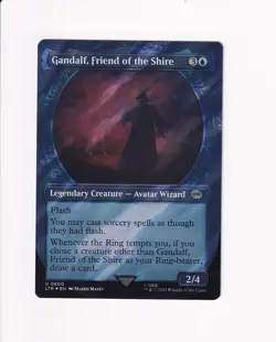 2023 MAGIC LORD OF THE RINGS SURGE FOIL SHOWCASE GANDALF, FRIEND OF THE SHIRE - Image 1