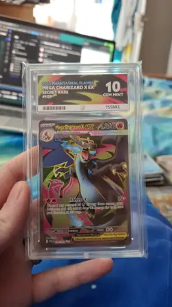 Pokemon: Mega Charizard X EX - Phantasmal Flames - Graded 10 (Ace Mint) - Image 1