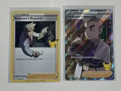 Pokemon Celebrations Professor's Research Set 25th Anniversary Both Cards - Image 1