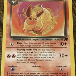 Dark Flareon Pokemon Card Team Rocket 35/82 WOTC - Image 3