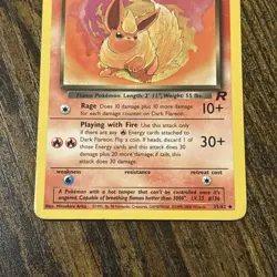 Dark Flareon Pokemon Card Team Rocket 35/82 WOTC - Image 4