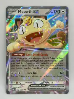 Meowth ex 62/88 Double Rare Pokemon Perfect Order ME03 NM - Image 1