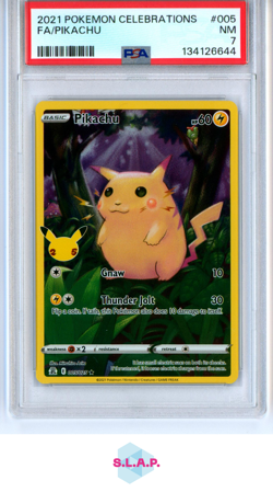 FA/PIKACHU POKEMON CELEBRATIONS 2021 005 PSA 7 - Image 1