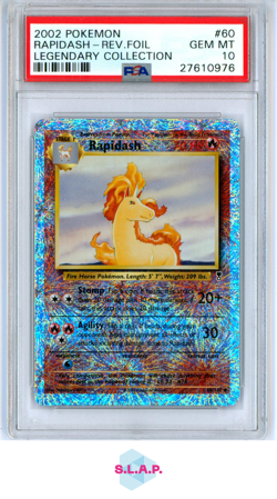 RAPIDASH-REV.FOIL LEGENDARY COLL POKEMON LEGENDARY COLL 2002 60 PSA 10 - Image 1
