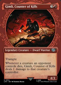 Gimli, Counter of Kills - Foil - Showcase NM, English MTG The Lord Of The Rings: - Image 1