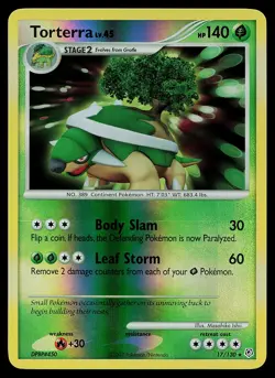 Pokemon Card - Torterra Diamond and Pearl 17/130 Reverse Holo - Image 1