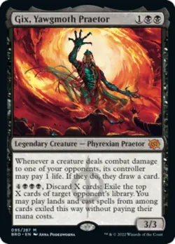 1 X MTG Magic The Gathering Tarkir Dragonstorm Gix, Yawgmoth Praetor Exc Cond - Image 1
