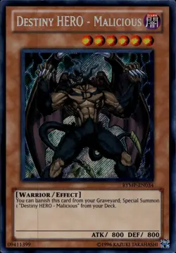 Destiny HERO - Malicious NA Unl Ed Secret Rare RYMP-EN034 Yu-Gi-Oh! - Image 1