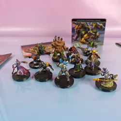 WORLD OF WARCRAFT MINIATURES GAME LOT FIGUREN TOKENS WURFELN REGELHEFTEN & DOSE - Image 5