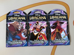 Disney Lorcana TCG: Rise of the Floodborn Sleeved Booster Pack Set of 3 - Image 1