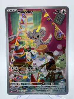 Minccino 182/162 IR - Pokemon Illustration Rare SV05: Temporal Forces - NM - Image 1