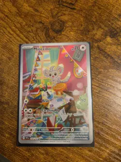 Minccino 182/162 Rare Pokemon TCG Scarlet Violet Temporal Forces Illustration - Image 1