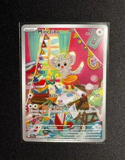 2024 POKEMON TEF EN-TEMPORAL FORCES ILLUSTRATION RARE #182 MINCCINO - Image 1