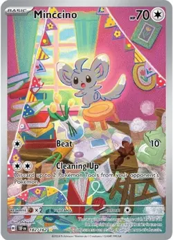 Minccino - 182/162 - Pokemon Temporal Forces Illustration Rare Card NM - Image 1