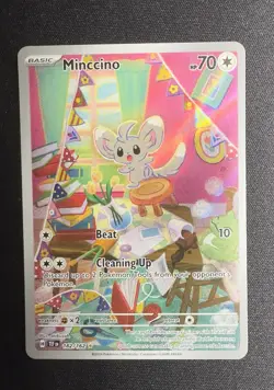 Near Mint Minccino 182/162 Holofoil Pokemon Temporal Forces Illustration Rare - Image 1