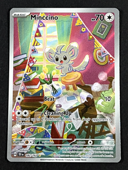 Pokemon TCG Minccino 182/162 | Temporal Forces | NM | Illustration Rare - Image 1