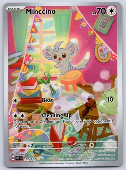 Minccino 182/162 (NM) - SV05: Temporal Forces - Illustration Rare - Pokemon TCG - Image 1