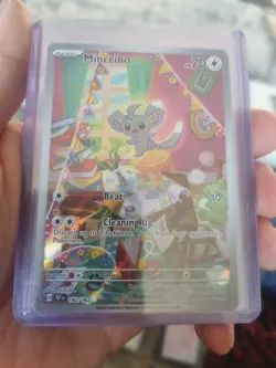 Minccino 182/162 Illustration Rare Pokemon TCG Scarlet Violet Temporal Forces - Image 1