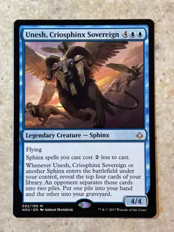 MTG NM Unesh, Criosphinx Sovereign [Hour of Devastation] - Image 1