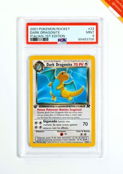 Pokemon PSA 9 Dark Dragonite #22 1st Edition Team Rocket 2001 Italiano - Image 1