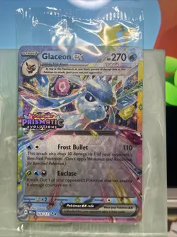 Pokemon Prismatic Evolutions Glaceon ex 26/131 Surprise Box Stamped Promo Sealed - Image 1