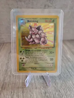 Nidoking 11/102 Holo Rare Base Set Pokemon Card WOTC Excellent NM - Image 1