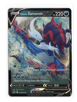 Pokemon Hisuian Samurott V SWSH239 Black Star Promo - Image 1