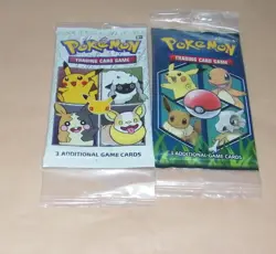 (2) Pokemon Trading Card Game 3 Additional Game Cards 25 Yrs Sealed Cereal Pack - Image 2