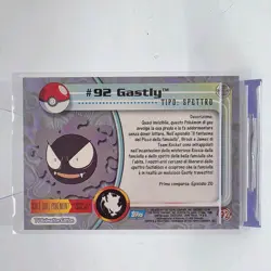 Pokemon Gastly #92 Topps 1999 TV Animation Edition Trading Card Italian Version - Image 2