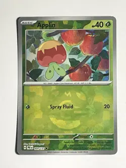 SV: Prismatic Evolutions Applin (Master Ball Pattern) #009/131 Holo Pokemon Card - Image 1