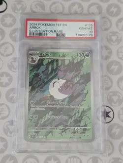 Pokemon TCG Arbok IR Temporal Forces Illustration Rare Card 176/162 PSA 10 - Image 1