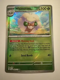 Whimsicott Evolutions Pokemon TCG Card MASTERBALL Holo Prismatic 008/131 - Image 1