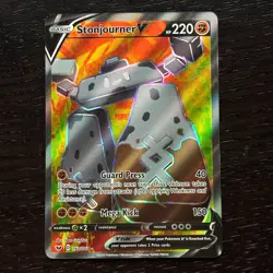 Stonjourner V 193/202 Pokemon Sword Shield Base Set Full Art Ultra Rare Card NM - Image 1